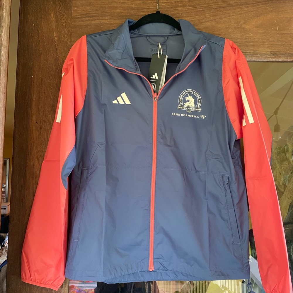 Adidas Women's Running Jacket - Blue and Red